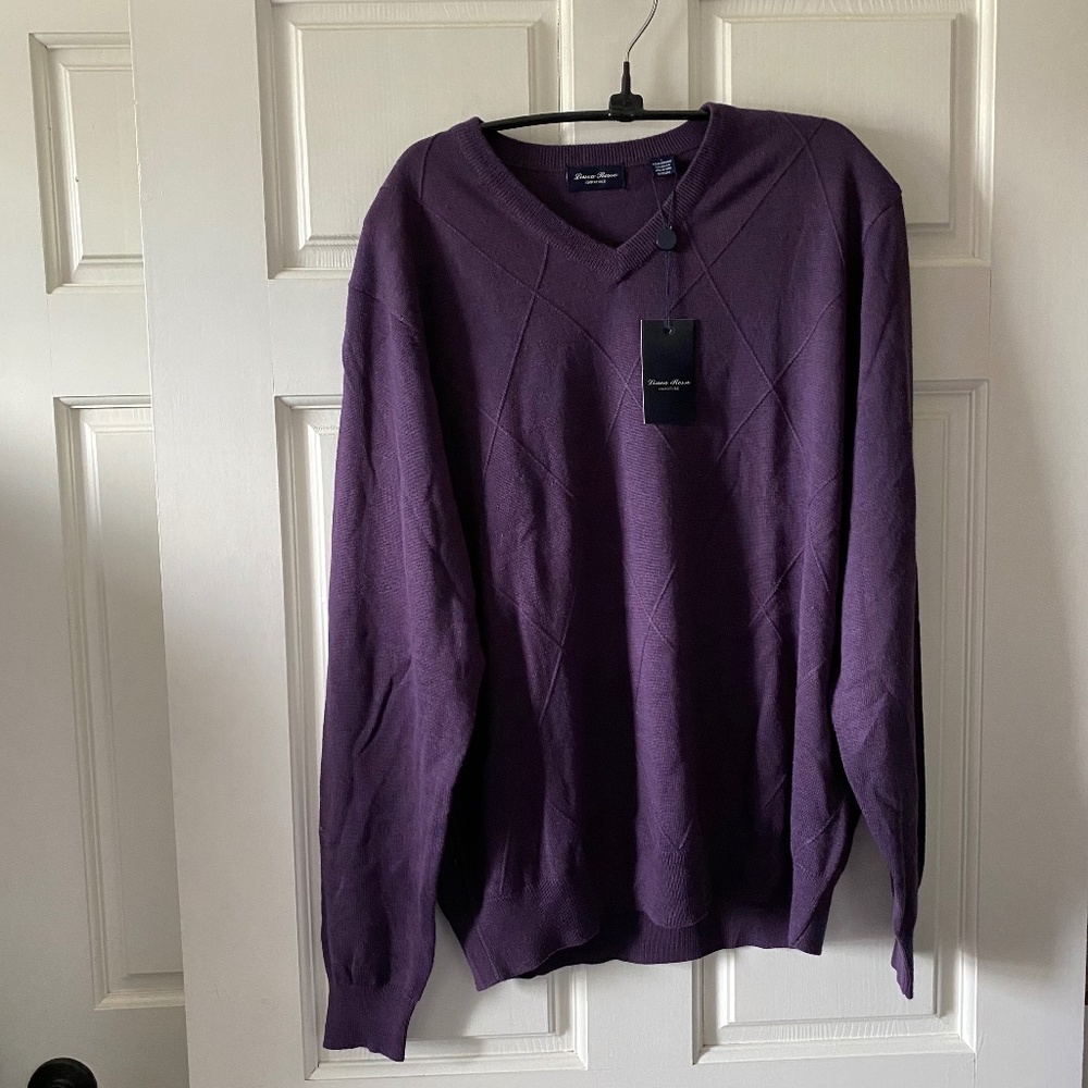 NWT - Linea Rossa Merino Blend V Neck Sweater - Size L